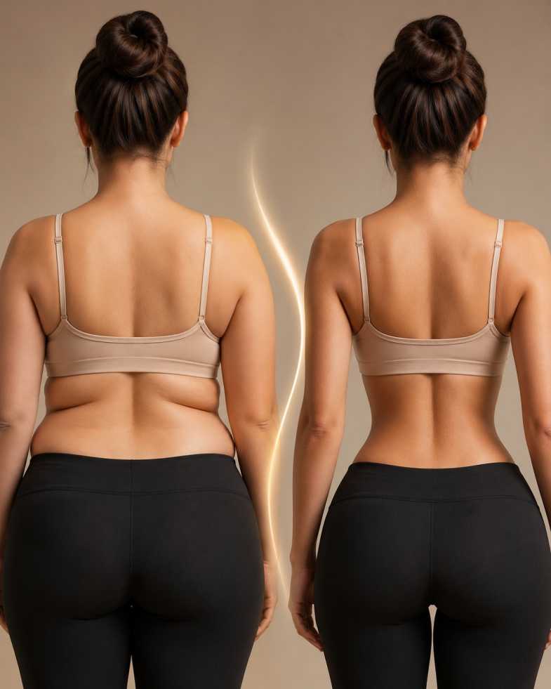 Waist and flanks love handles VASER contouring